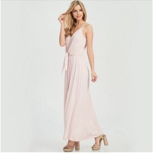 Today Only ! Baby Pink Striped Maxi Dress Size Small